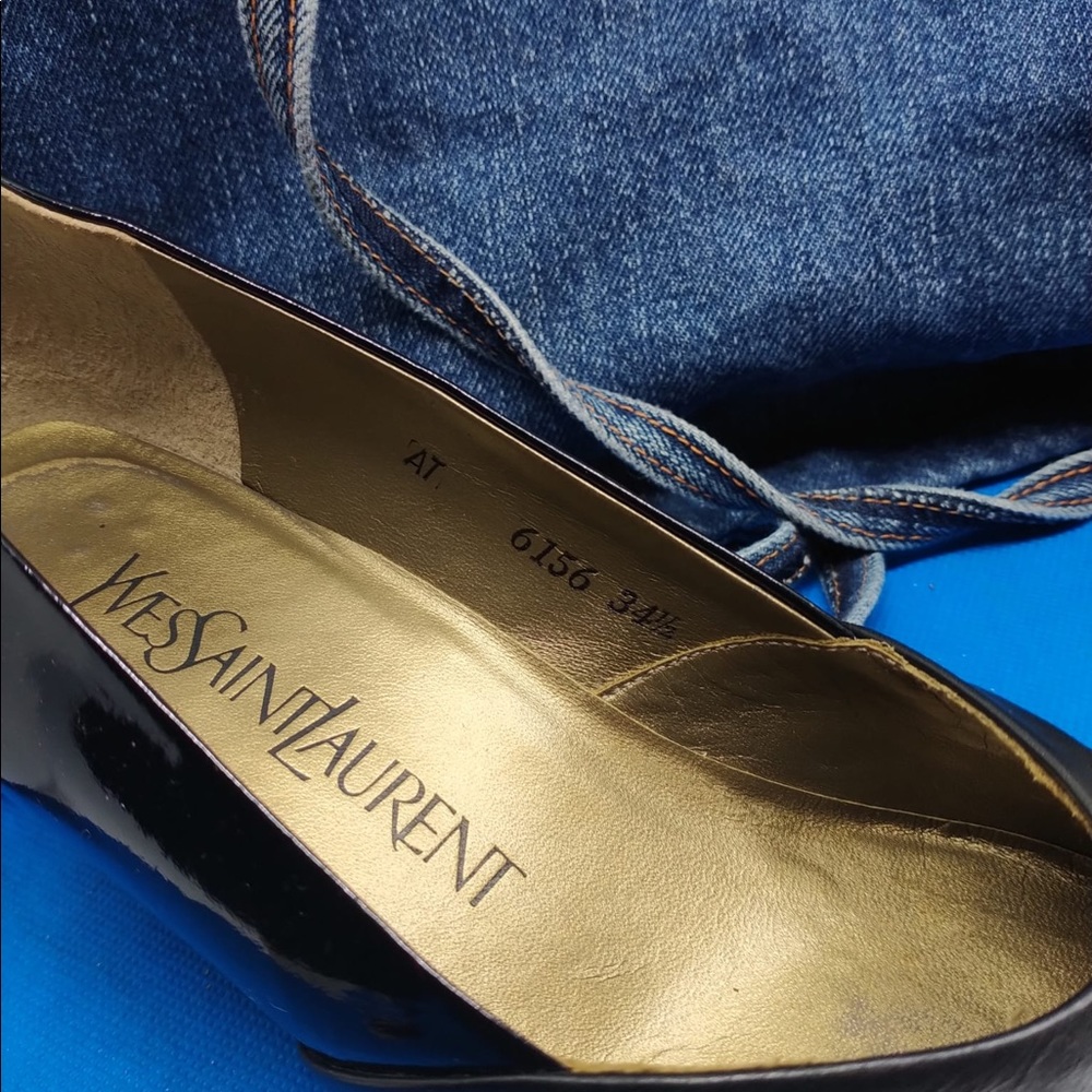Yves Saint Laurent Blackβ Leather Pumps 34.5EU/4.5US - Picture 8 of 9